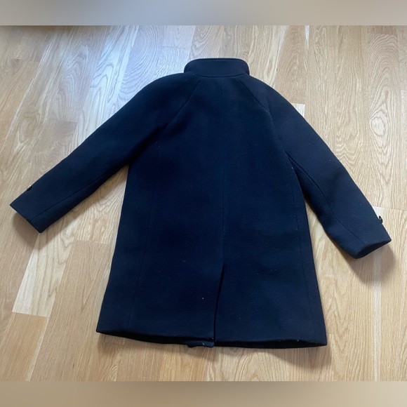 J Crew Women’s Italian Fabric Black Toscana Coat in Size 0 (runs large) - Picture 5 of 6